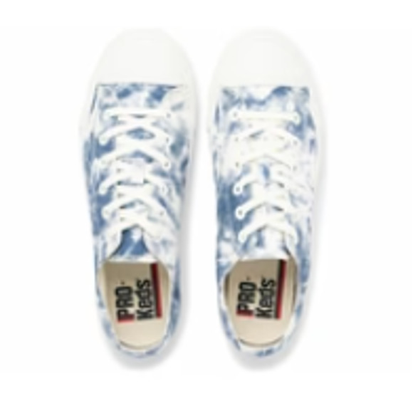 PRO KEDS Royal Lo Classic Canvas Shoes Mens 10 Blue Tie Dye Comfort Sneaker NEW - Picture 2 of 5